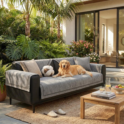 Simple Modern Jacquard High-Weight Non-Slip Chenille Couch Cover