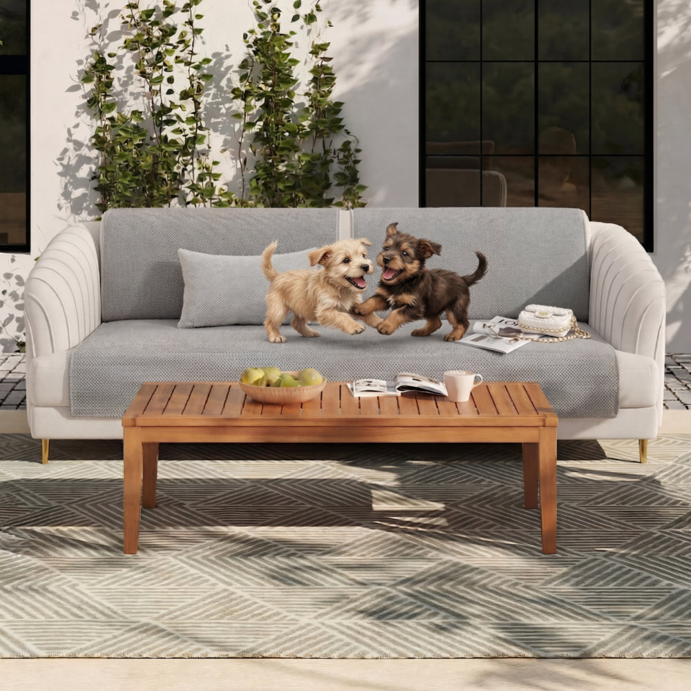 Simple Solid Colour Plush Furniture Protector Couch Cover