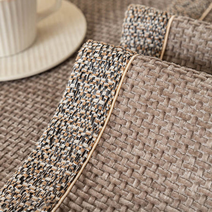 All-Season Modern Tweed Woven Chenille Anti-Slip Couch Cover