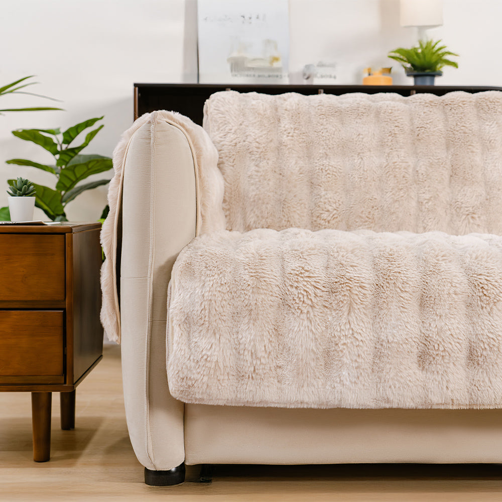 Water-resistant Fluffy Soft Furniture Protector Sectional Couch Cover-EverDry