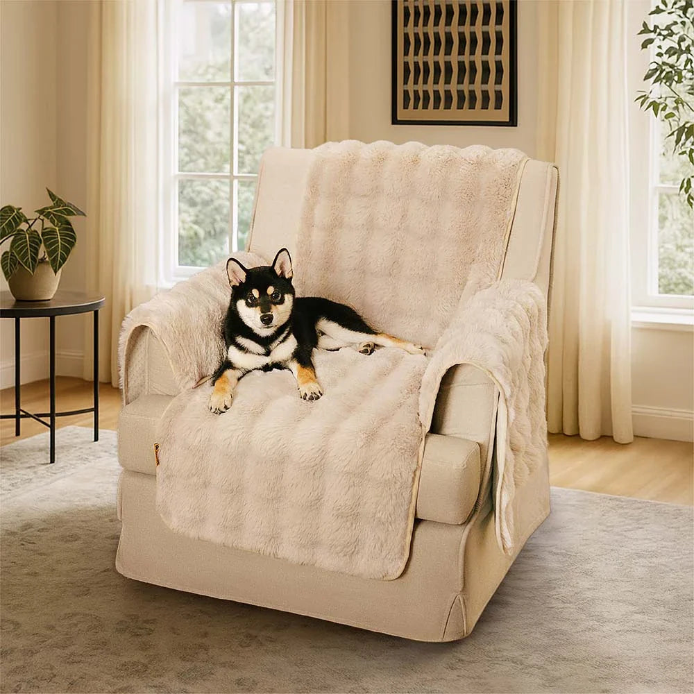 Water-resistant Fluffy Soft Furniture Protector Sectional Couch Cover-EverDry