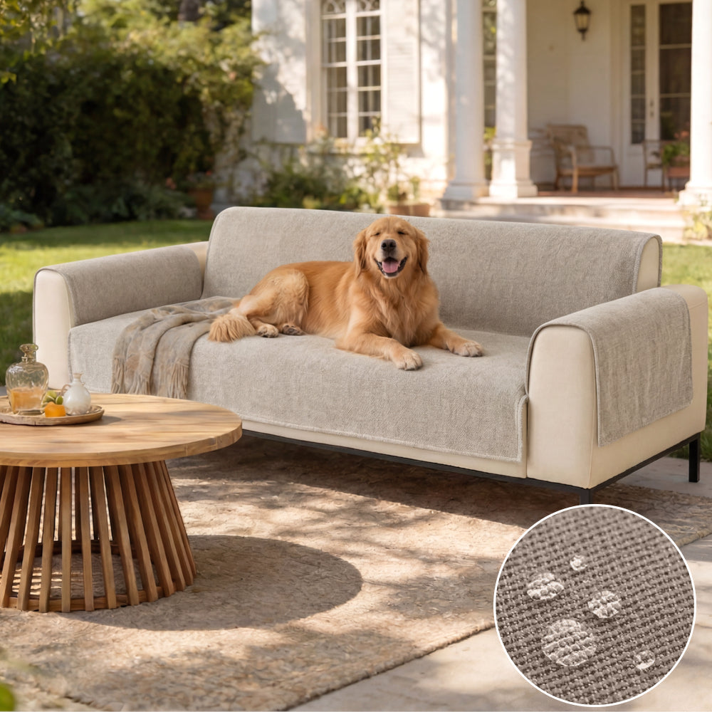 One-Piece Chenille Scratch-Resistant Durable Water-Repellent Non-Slip Couch Cover