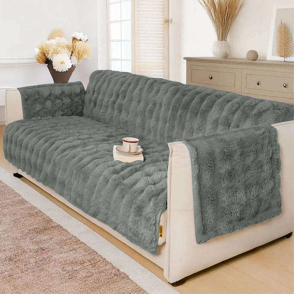 Water-resistant Fluffy Soft Furniture Protector Sectional Couch Cover-EverDry