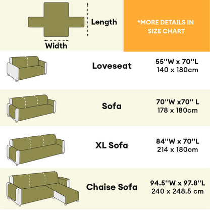Waterproof Non-Slip Furniture Protector One-Piece Pet Couch Cover-Slipsafe