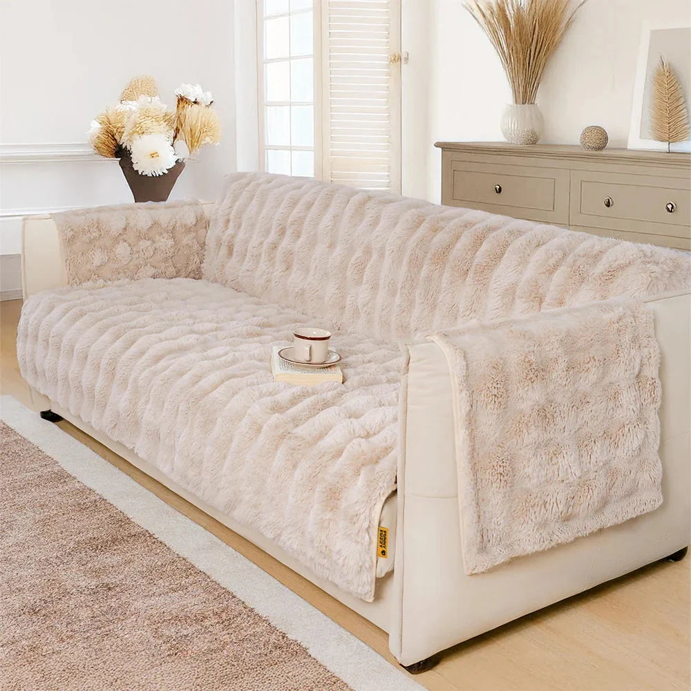 Water-resistant Fluffy Soft Furniture Protector Sectional Couch Cover-EverDry