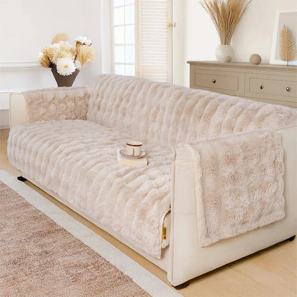 Water-resistant Fluffy Soft Furniture Protector Sectional Couch Cover-EverDry