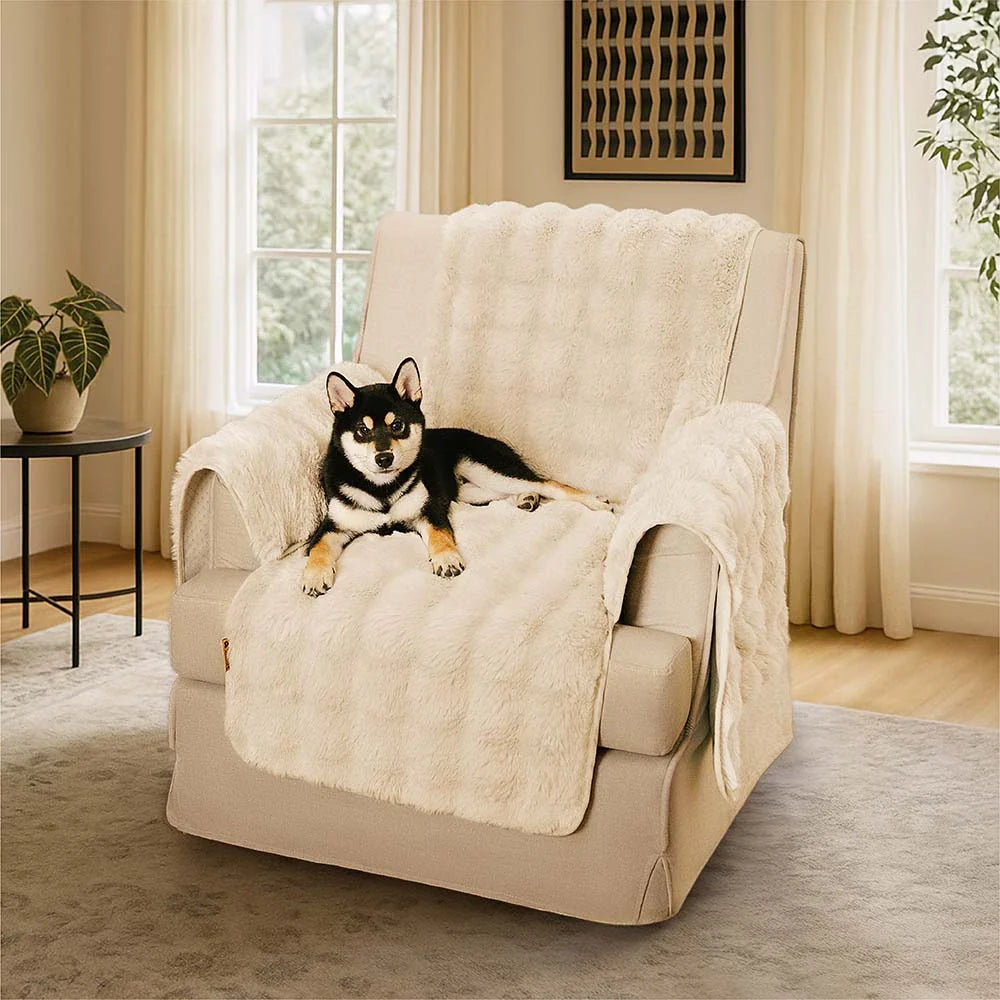 Water-resistant Fluffy Soft Furniture Protector Sectional Couch Cover-EverDry