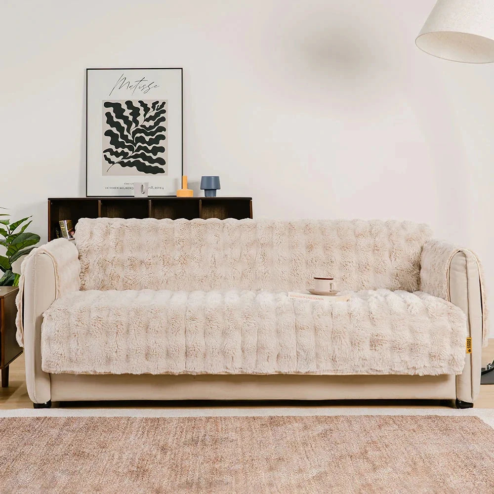 Water-resistant Fluffy Soft Furniture Protector Sectional Couch Cover-EverDry