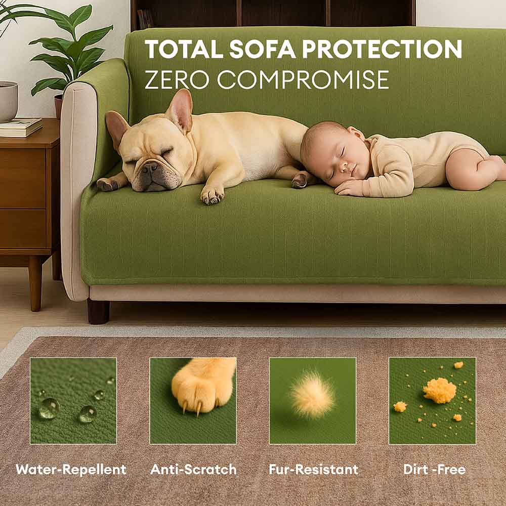 Waterproof Non-Slip Furniture Protector One-Piece Pet Sectional Couch Cover-Slipsafe