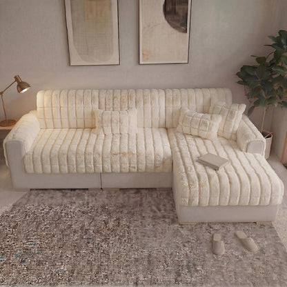 Water-resistant Fluffy Soft Furniture Protector Sectional Couch Cover-EverDry