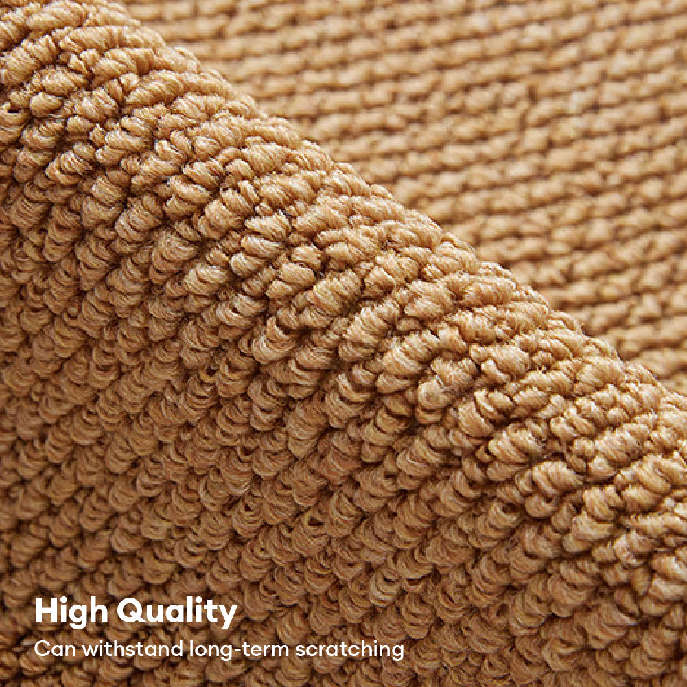 Adjustable Faux Sisal Scratch-Resistant Sofa Armrest Protector Cover for Cats