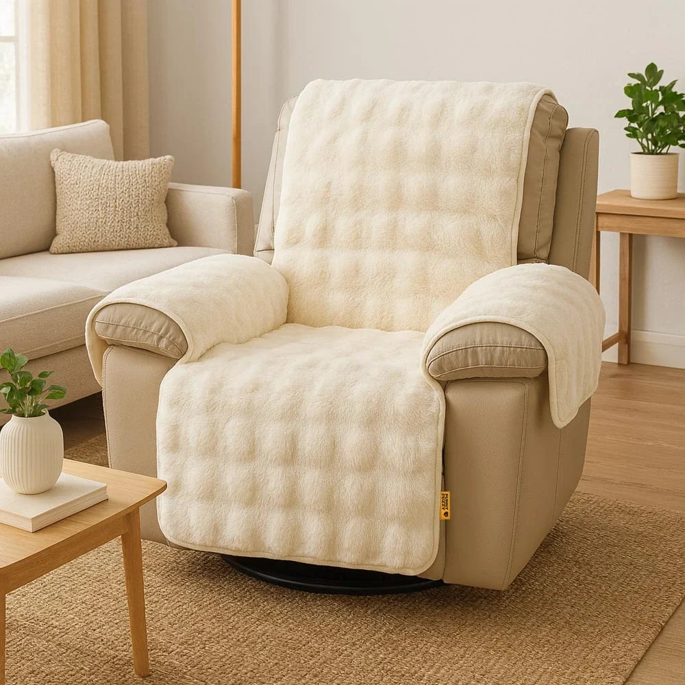 Water-resistant Fluffy Soft Furniture Protector Sectional Couch Cover-EverDry