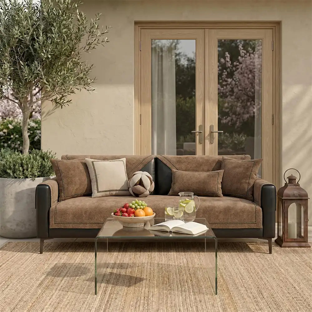 Simple Modern Jacquard High-Weight Non-Slip Chenille Couch Cover