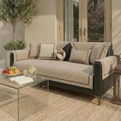 Simple Modern Jacquard High-Weight Non-Slip Chenille Couch Cover