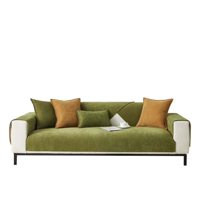 Herringbone Chenille Fabric Furniture Protector Couch Cover