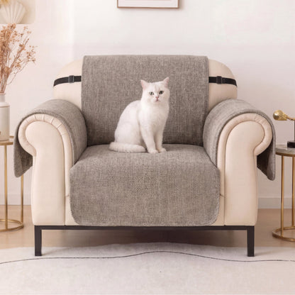 One-Piece Chenille Scratch-Resistant Durable Water-Repellent Non-Slip Recliner Chair Covers