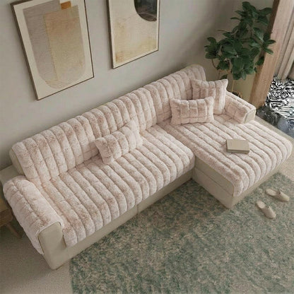 Water-resistant Fluffy Soft Furniture Protector Sectional Couch Cover-EverDry