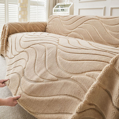 Pet-Friendly Soft Plush Textured Sofa Throw Couch Cover