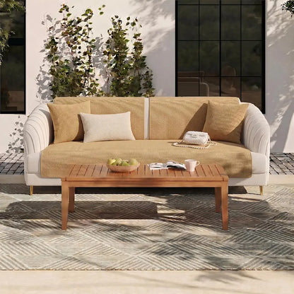 Simple Solid Colour Plush Furniture Protector Couch Cover