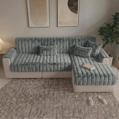 Water-resistant Fluffy Soft Furniture Protector Sectional Couch Cover-EverDry