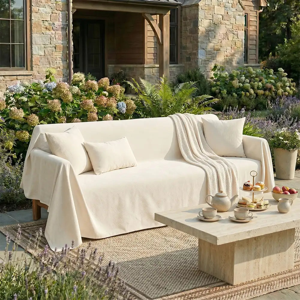 Soft and Waterproof Scratch-Resistant Non-Linting Throw Couch Cover
