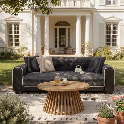 Waterproof One-Piece Cozy Flannel Sofa Protection Non-Slip Outdoor Couch Cover