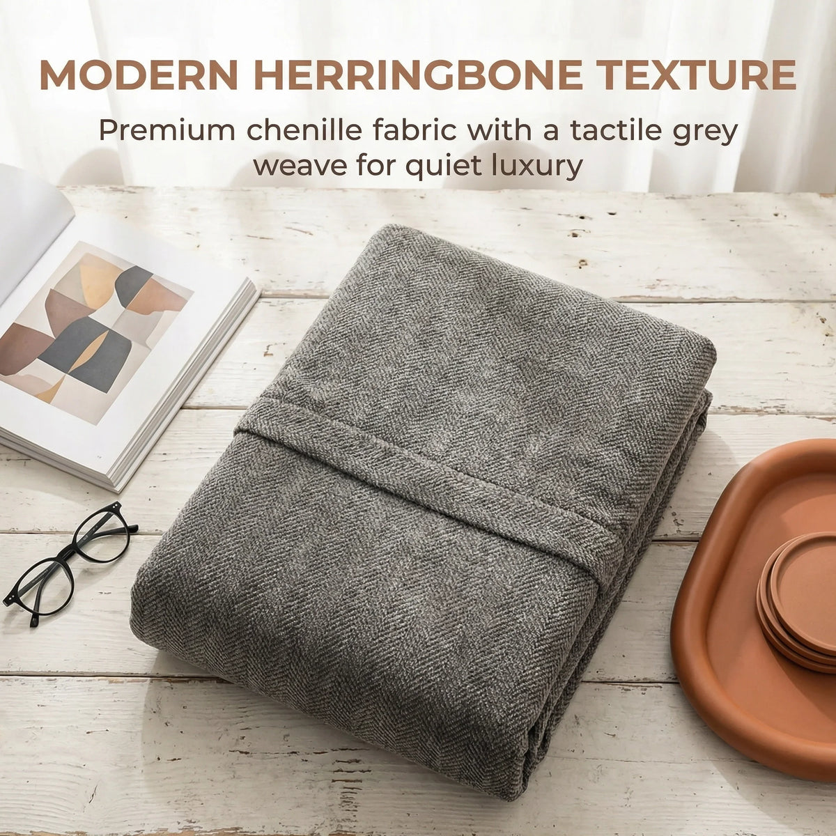 Herringbone Full Coverage Scratch-Resistant Sofa Protection Magic Stretch Couch Cover