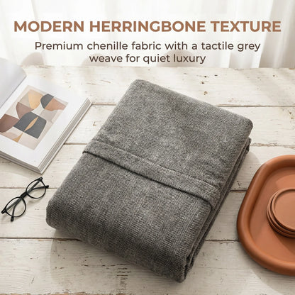 Herringbone Full Coverage Scratch-Resistant Sofa Protection Magic Stretch Couch Cover