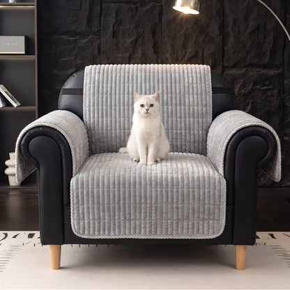 Waterproof One-Piece Cozy Flannel Sofa Protection Non-Slip Recliner Couch Covers