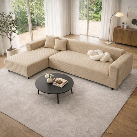 Herringbone Full Coverage Scratch-Resistant Sofa Protection Magic Stretch  Sectional Couch Cover