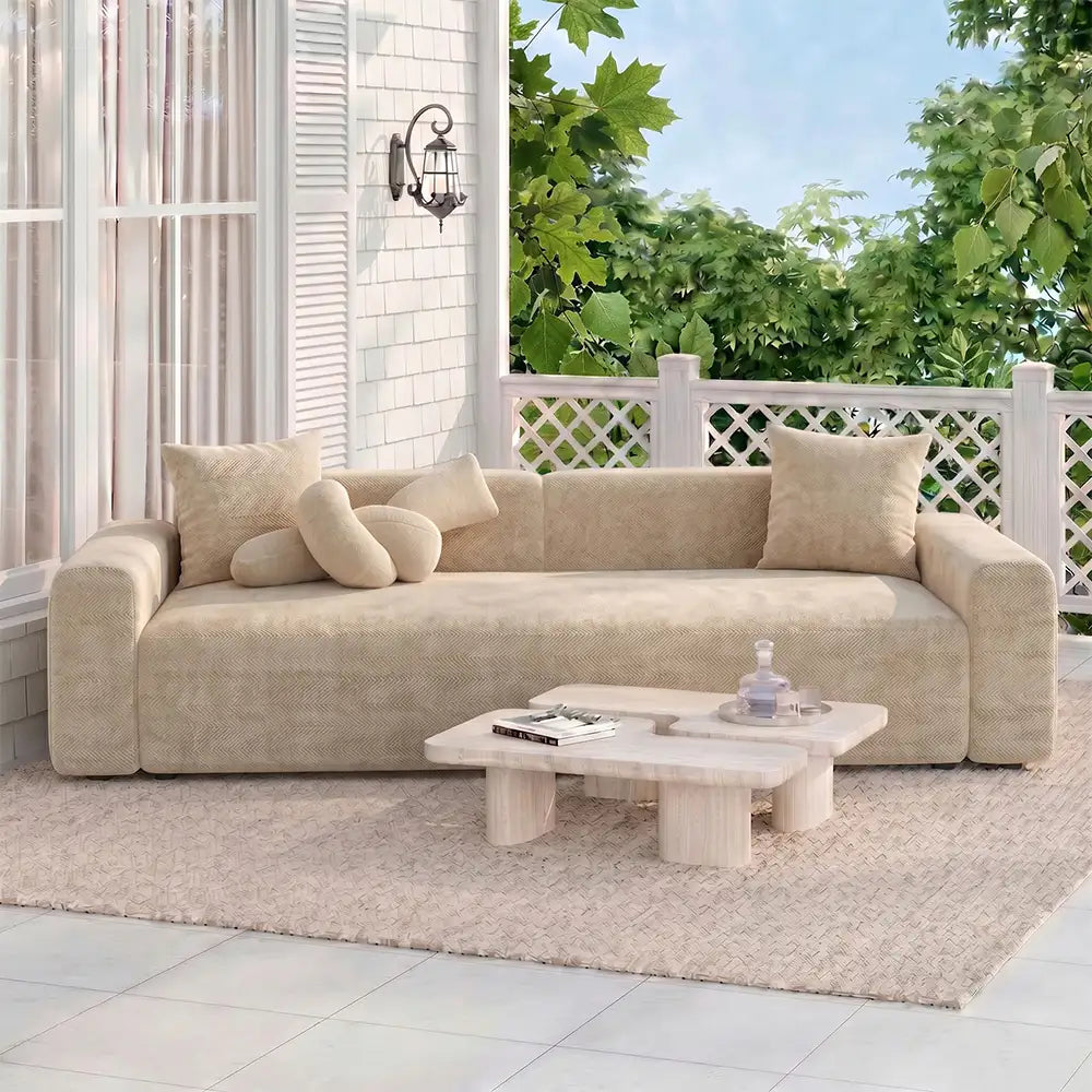 Herringbone Full Coverage Scratch-Resistant Sofa Protection Magic Stretch Couch Cover