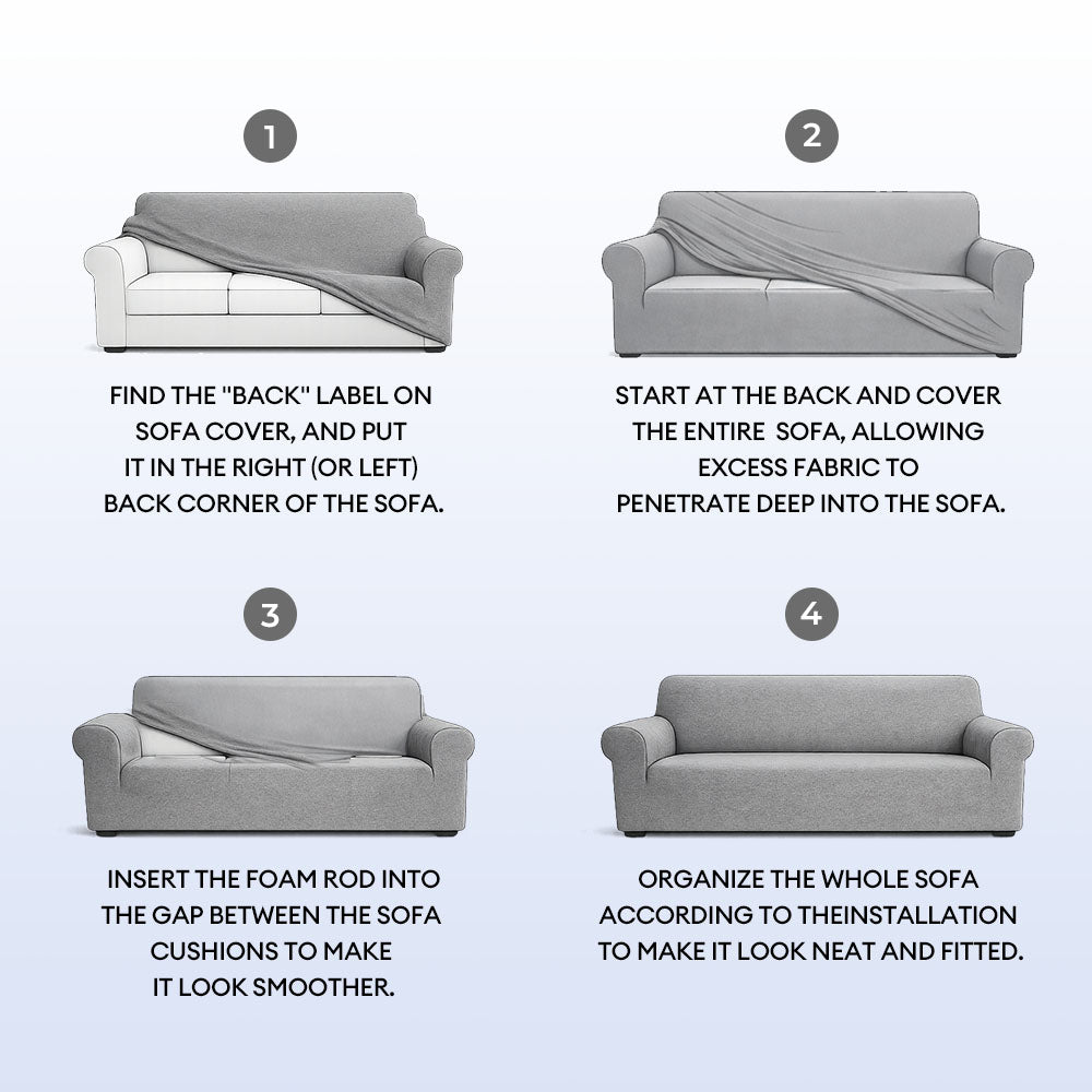 Herringbone Full Coverage Scratch-Resistant Sofa Protection Magic Stretch Couch Cover