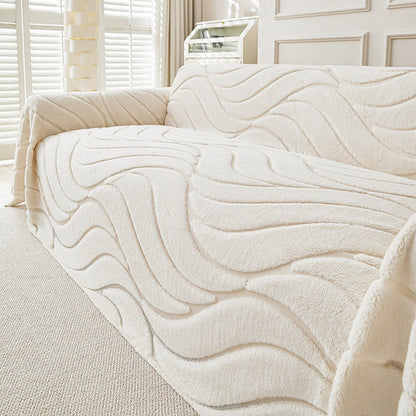 Pet-Friendly Soft Plush Textured Sofa Throw Couch Cover
