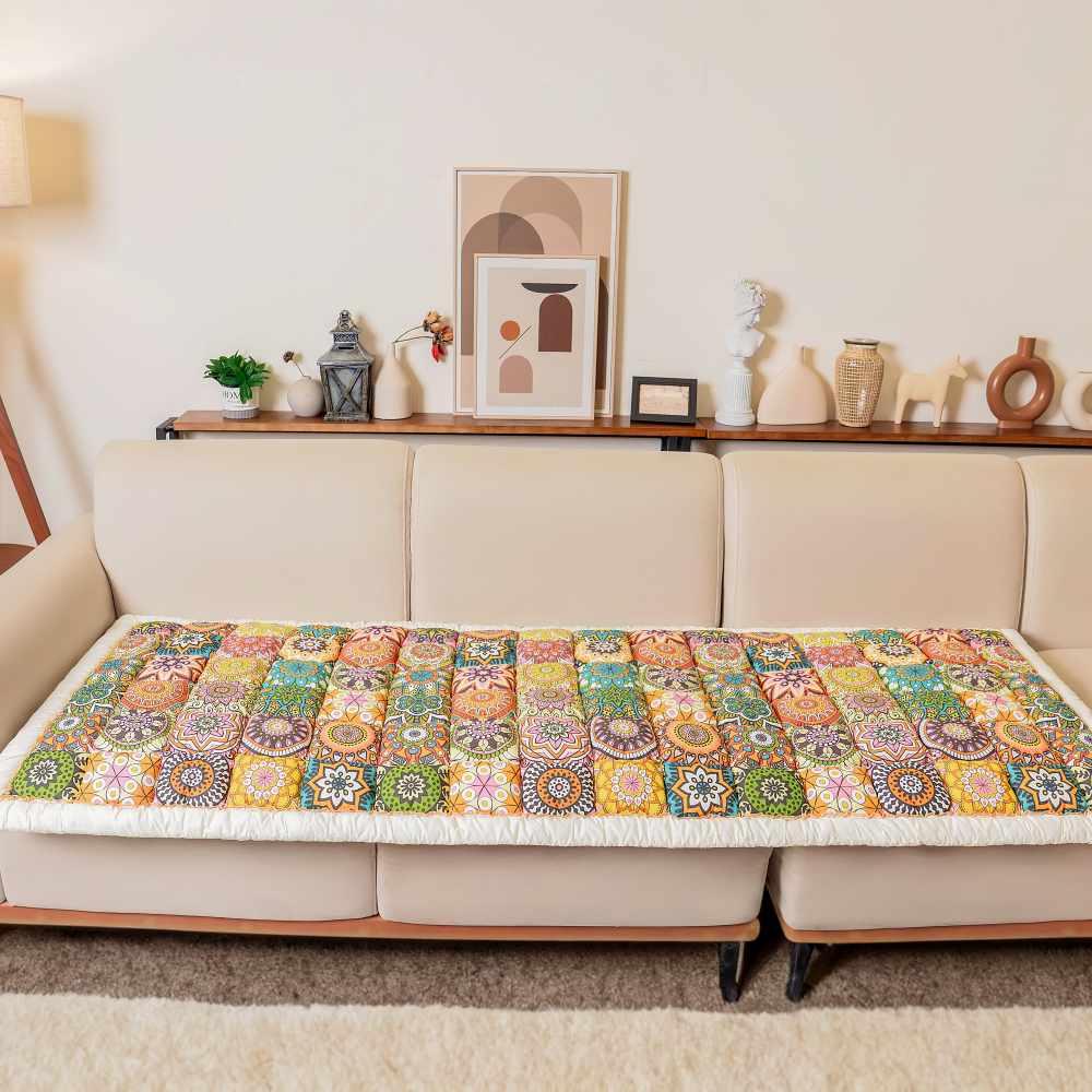 Garden Chic Cotton One-Piece Pet Friendly Protective Couch Cover