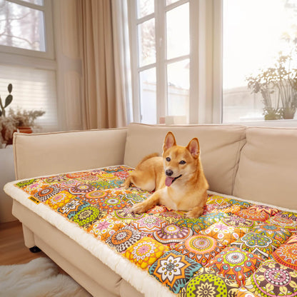Garden Chic Cotton One-Piece Pet Friendly Protective Couch Cover