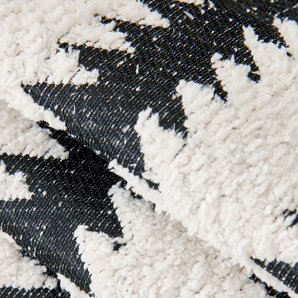 Modern Chevron Stripes Chenille One-Piece Couch Cover with Wavy Edges