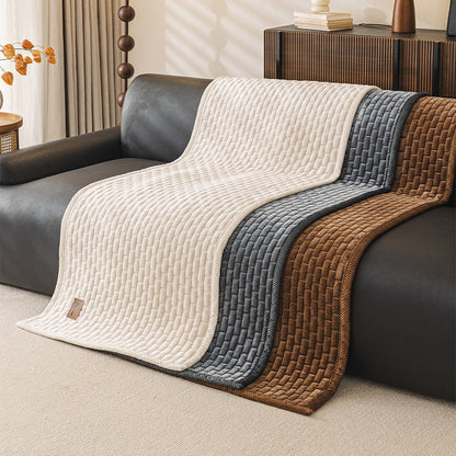Soft Plush Scratch-Resistant Pet Mat One-Piece Non-Slip Couch Cover