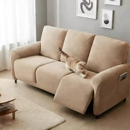 Chenille Herringbone Elastic Full-Coverage Recliner Couch Cover
