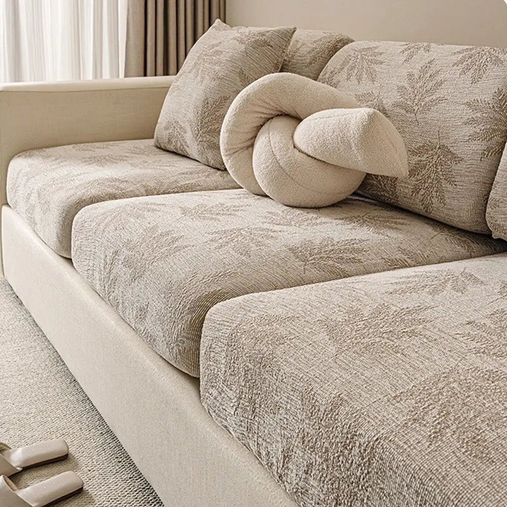 Elastic Chenille All-Season Anti-Scratch Full-Coverage Stretch Sectional Couch Cover