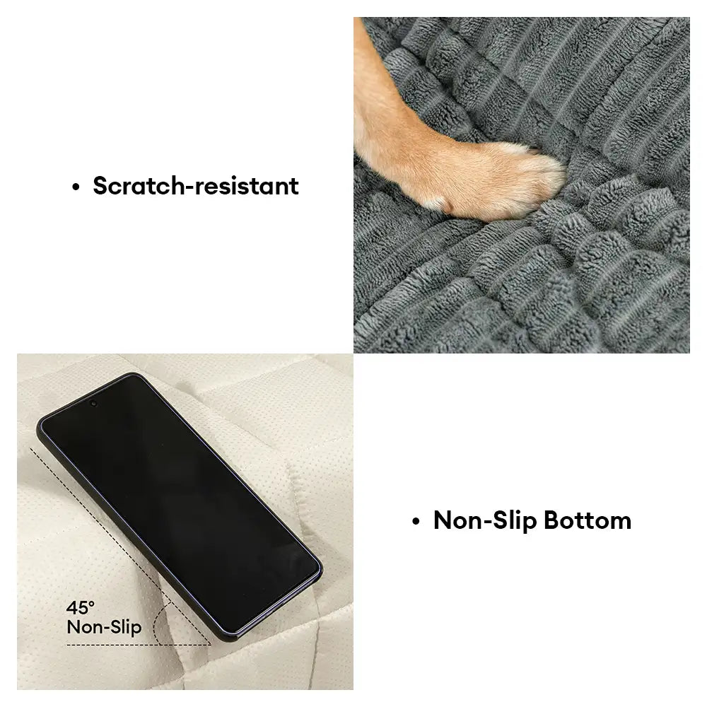 Fluffy Fuzzy Pet-Friendly Sofa Protector One-Piece Washable Couch Cover Pet Mat