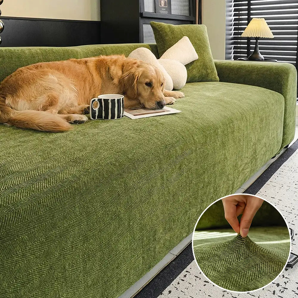 Herringbone Full Coverage Comfortable Scratch-Resistant Sofa Protection Magic Armchair Cover