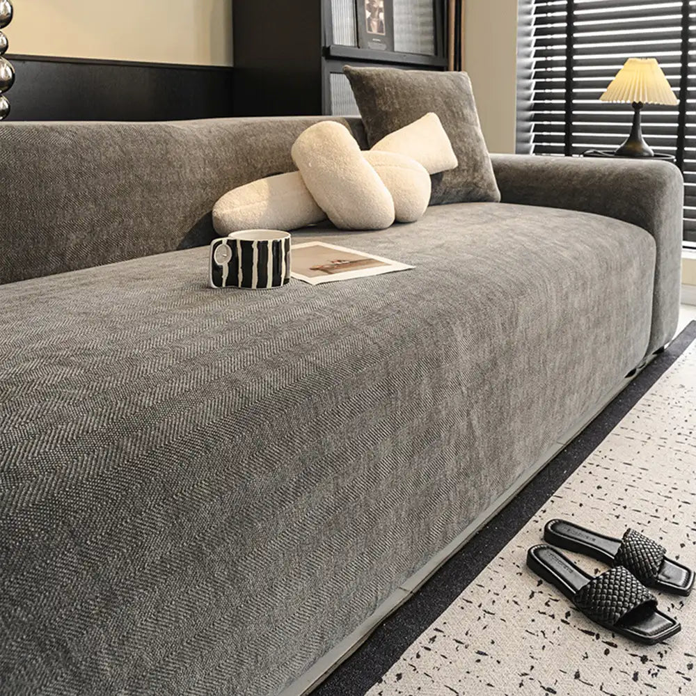 Herringbone Full Coverage Comfortable Scratch-Resistant Sofa Protection Magic Armchair Cover