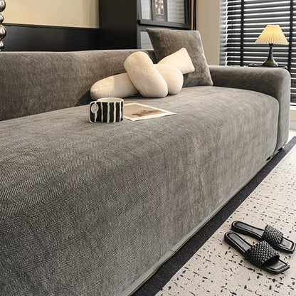 Herringbone Full Coverage Scratch-Resistant Sofa Protection Magic Stretch  Sectional Couch Cover