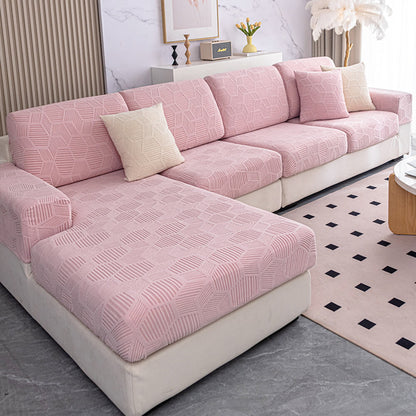 Honeycomb Pattern Water-resistant Stretch Full-Cover Magic Outdoor Couch Cover