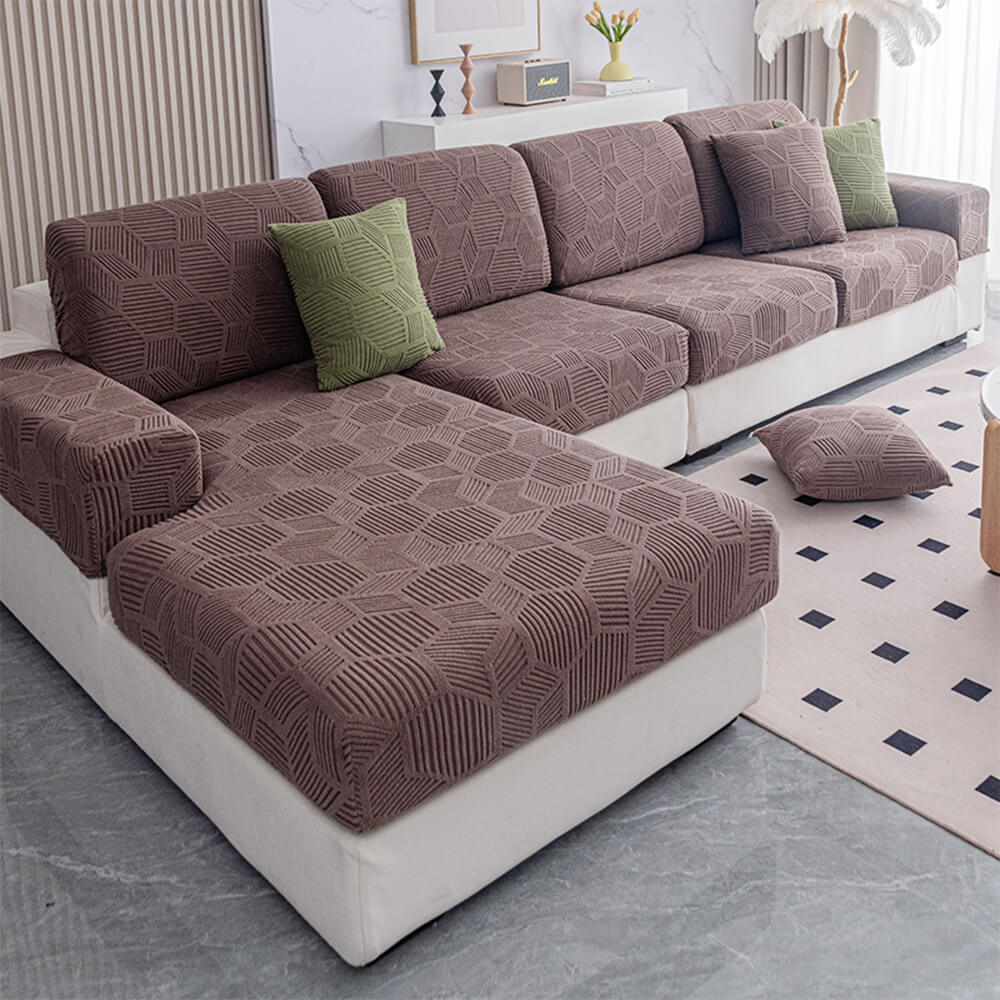 Honeycomb Pattern Water-resistant Stretch Full-Cover Magic Outdoor Couch Cover