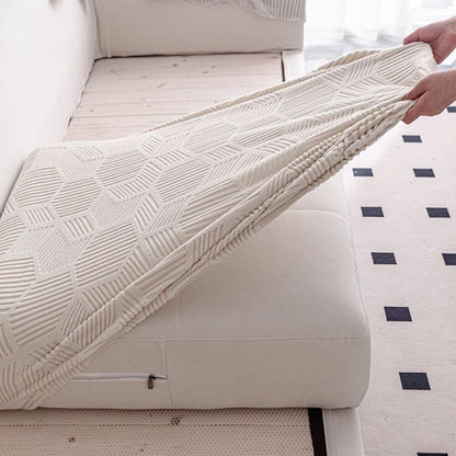 Honeycomb Pattern Water-resistant Stretch Full-Cover Magic Outdoor Couch Cover