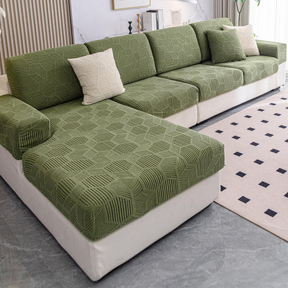 Honeycomb Pattern Water-resistant Stretch Full-Cover Magic Outdoor Couch Cover
