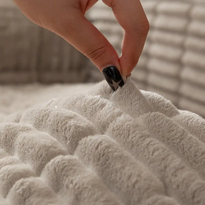 Waterproof One-Piece Cozy Flannel Sofa Protection Non-Slip Couch Cover