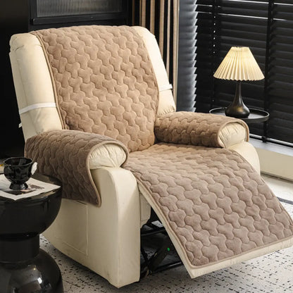 One-Piece Short Plush Comfortable Skin-Friendly Furniture Protection Couch Cover - Puzzle