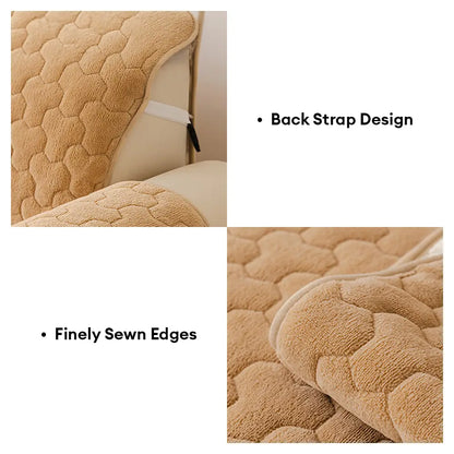 One-Piece Short Plush Comfortable Skin-Friendly Furniture Protection Couch Cover - Puzzle